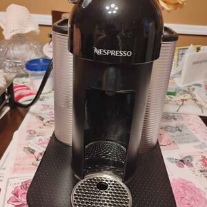 Nespresso Black and Silver Coffee Maker